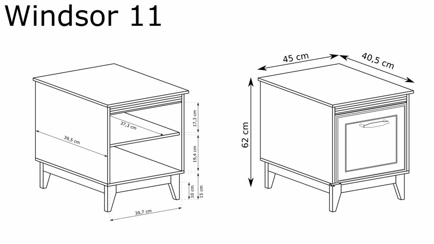 szafka nocna WINDSOR 11 elegancki design