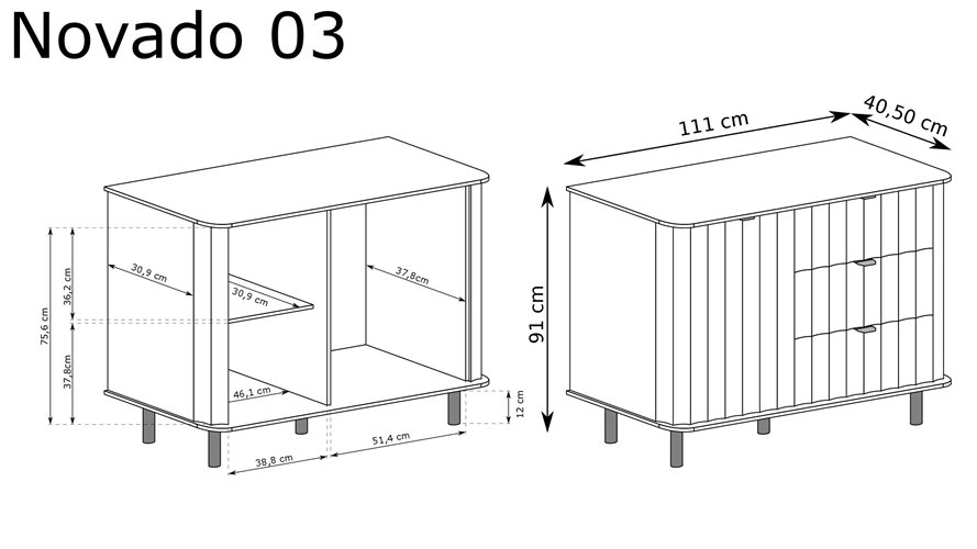 Stylowa komoda NOVADO-3 do nowoczesnego wnętrza