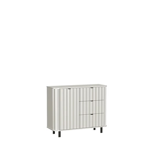 Komoda NOVADO-3 z czarnymi metalowymi uchwytami