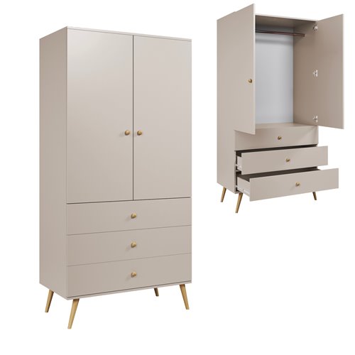 Szafa boho z drążkiem