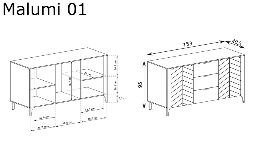 komoda do salonu czarna i cashmere