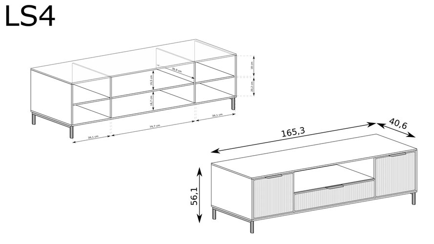szafka RTV w aranżacji salonu