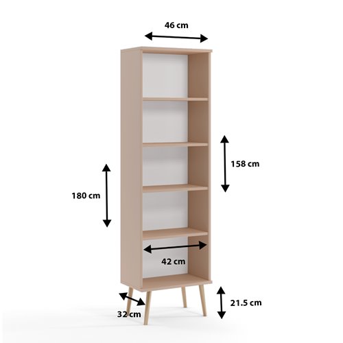 Regał skandynawski pełne plecy