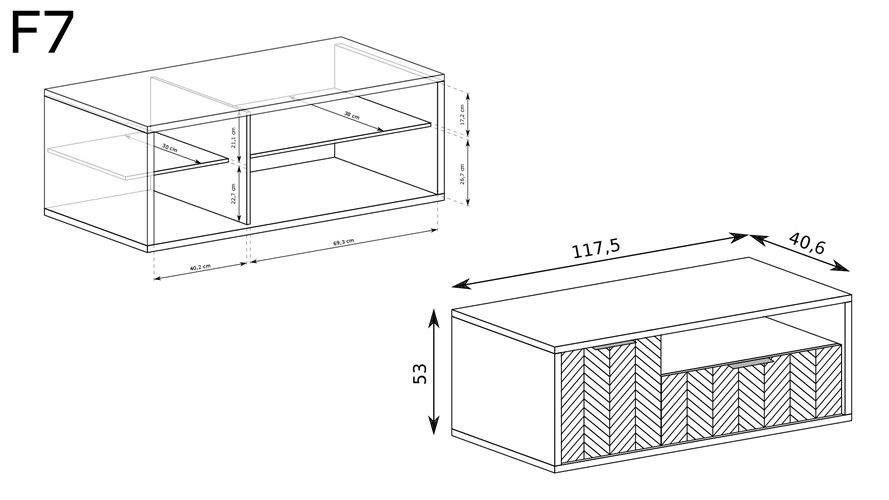 szafka RTV Fonti wymiary