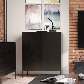 Wysoka komoda czarna loft