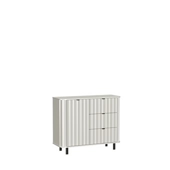 Komoda NOVADO-3 z czarnymi metalowymi uchwytami