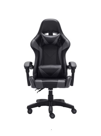 SZARY FOTEL GAMINGOWY