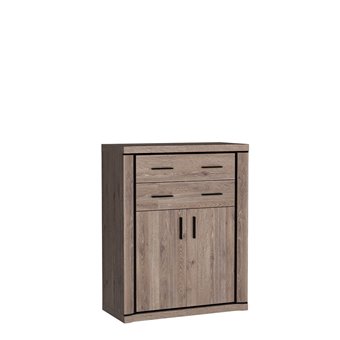 wysoka komoda Dallas z czarnymi listwami