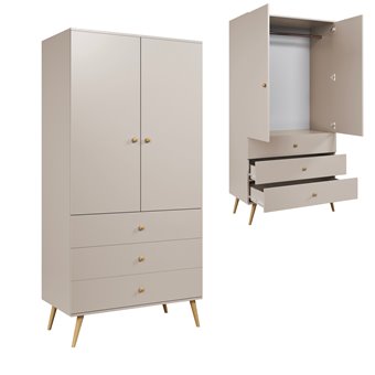 Szafa boho z drążkiem