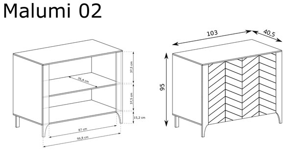 kompaktowa szafka do małych wnętrz