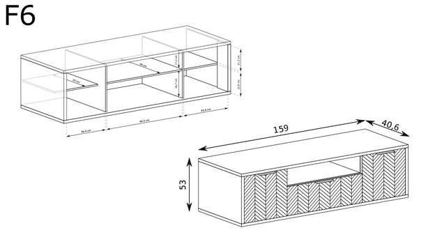 Szafka RTV dąb karmel do eleganckiego salonu