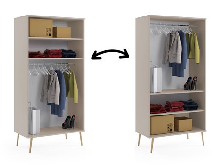 Szafa skandynawska z półkami