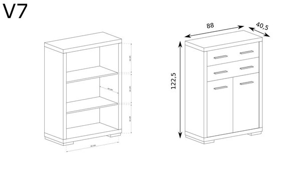 Wysoka komoda Vegas z szufladami