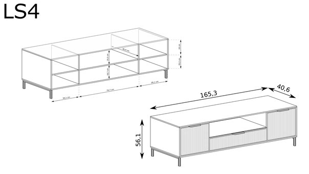 szafka RTV w aranżacji salonu