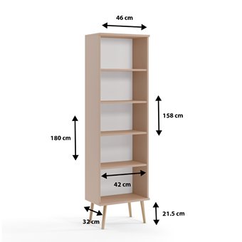 Regał skandynawski pełne plecy