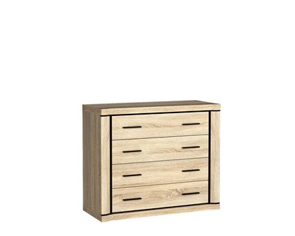 komoda Dallas z czarnymi uchwytami