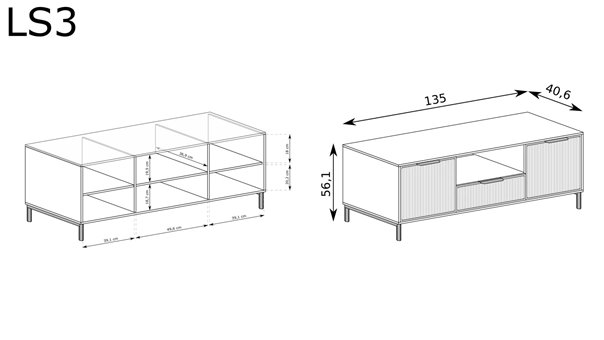 szafka RTV pojemna szuflada